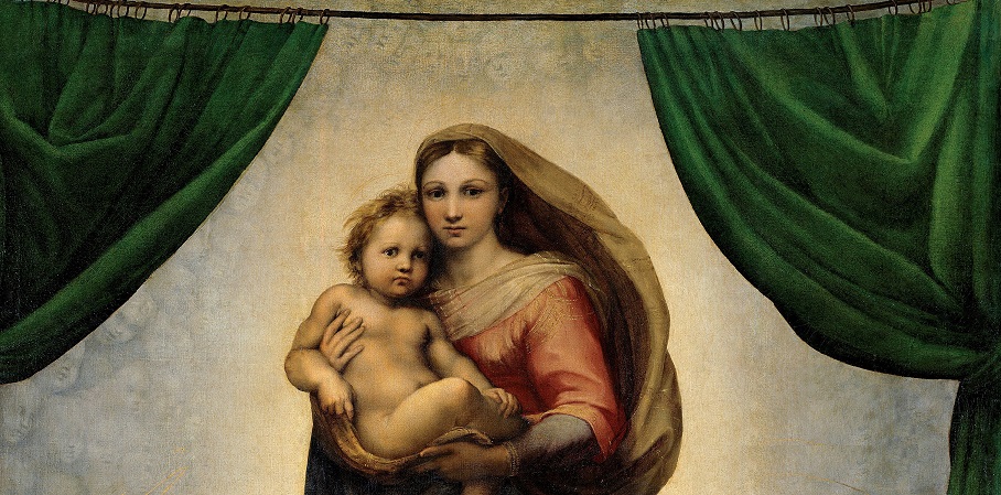 Raffaello: Madonna Sixtina (1514, Ausschnitt) © GNU