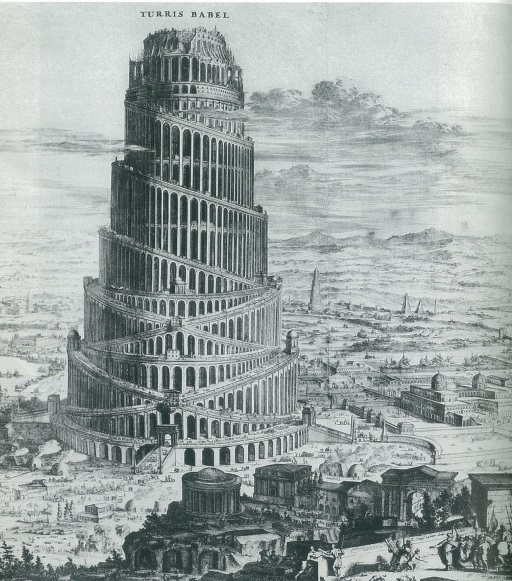 Athanasius Kircher, 1679: Turm zu Babel © in Rudovsky: op.cit.