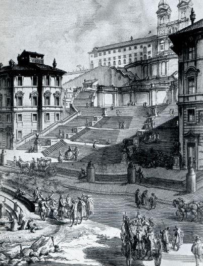 Piranesi ca.1760: Scala di Spagna, Roma © in Rudovsky: op.cit.