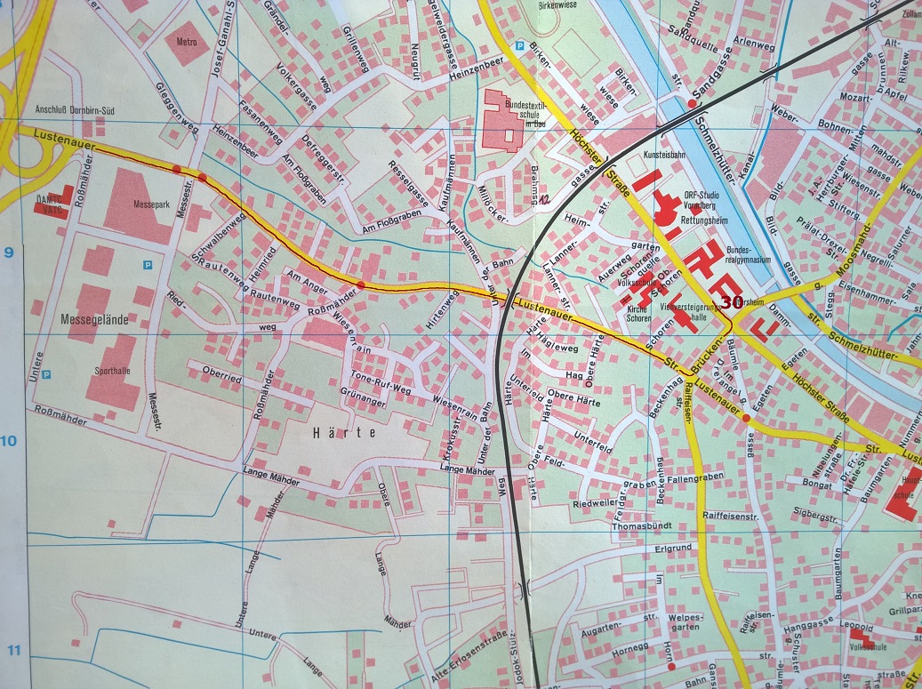 Planauszug von Dornbirn Planauszug von Dornbirn